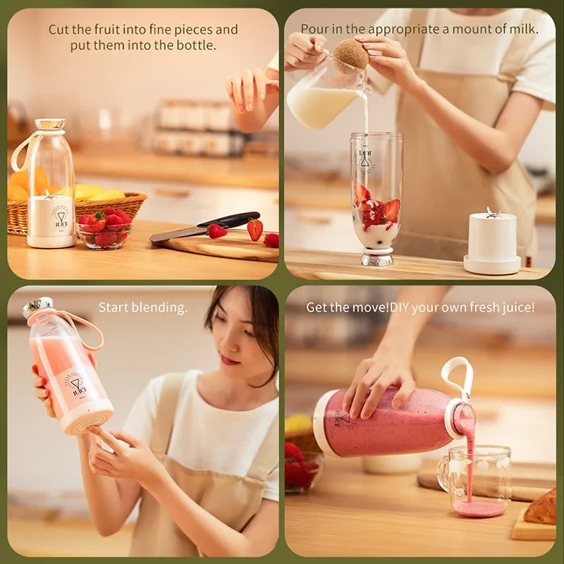 Portable Wireless Fruit Juice Blender